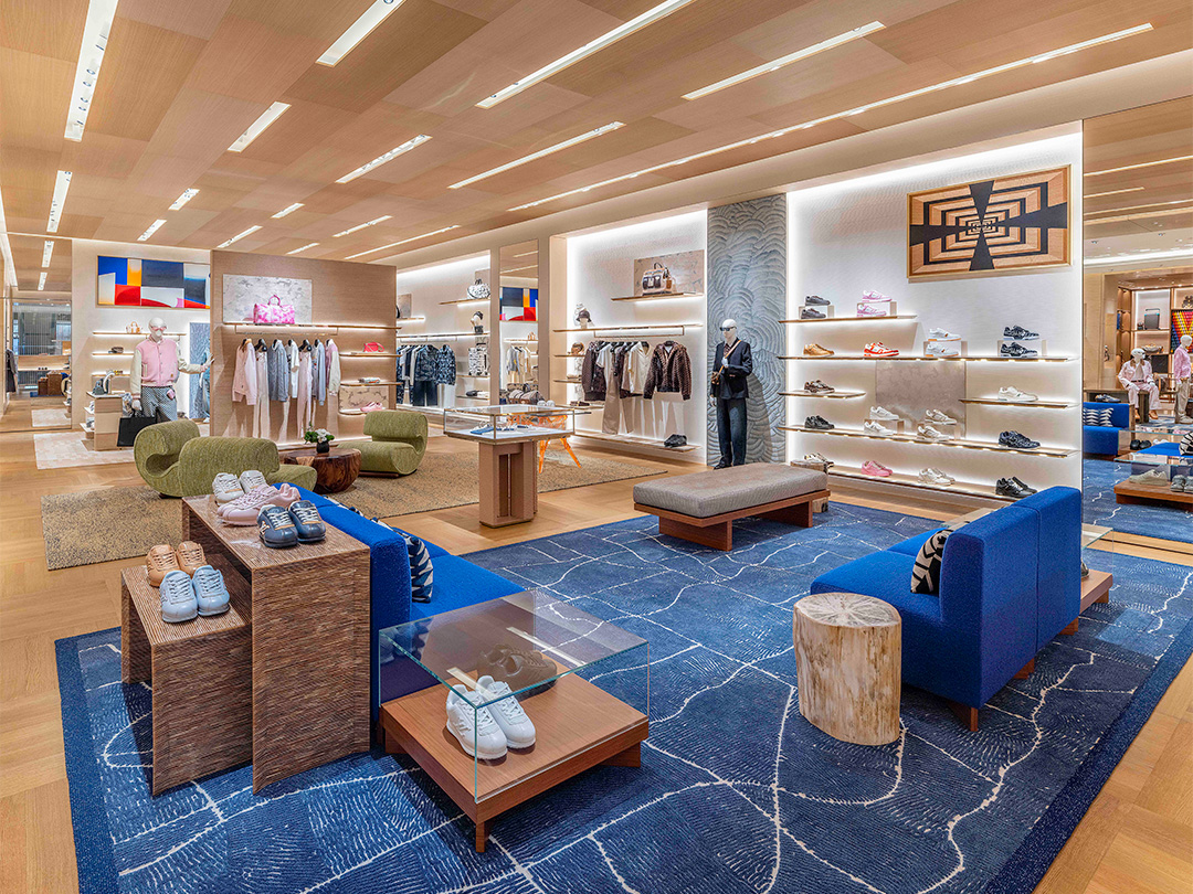 Interior of Louis Vuitton’s expanded men’s boutique at Takashimaya Shopping Centre