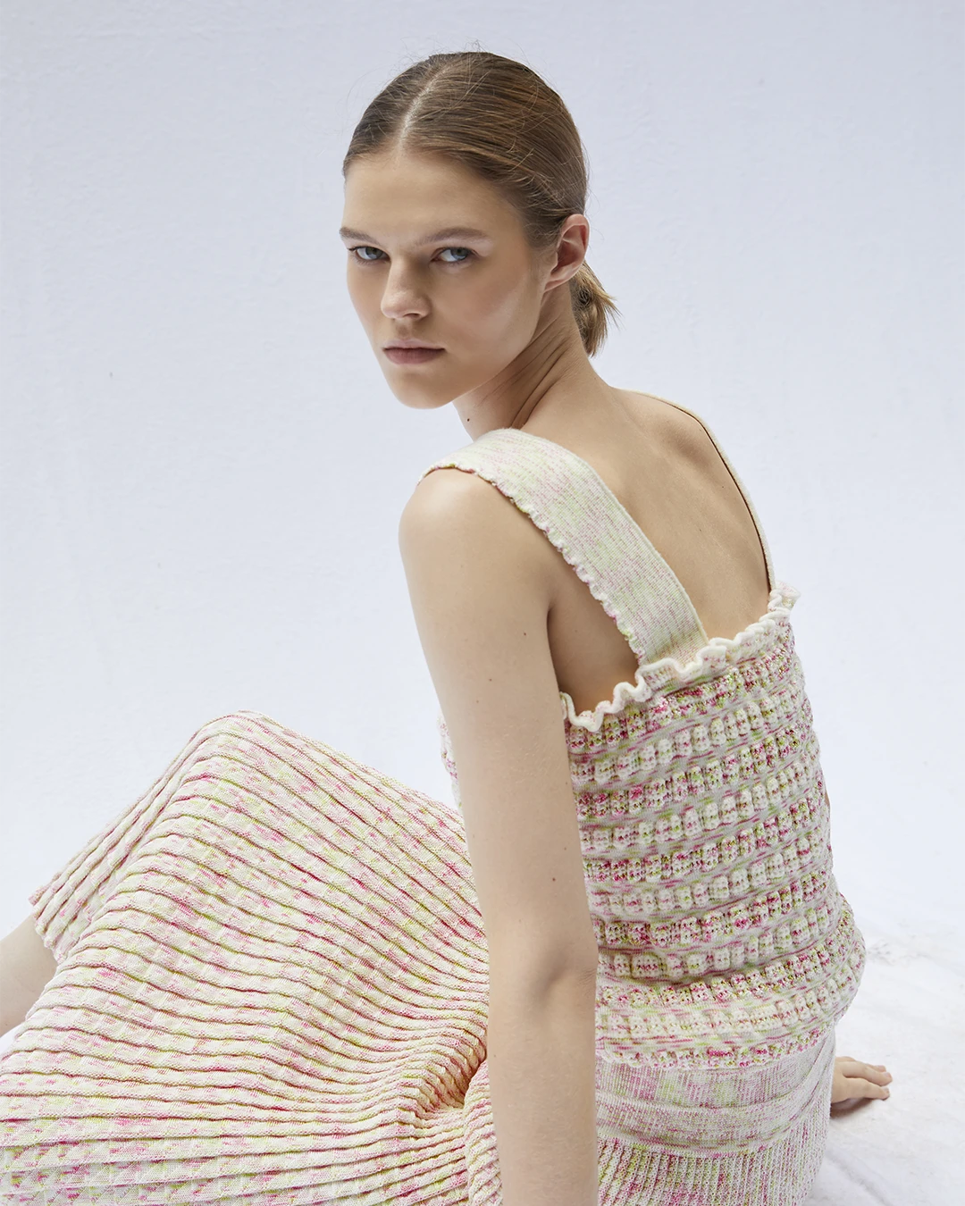 Molli Éveil Knit Tank Top and Cocktail Fluid Knit Skirt